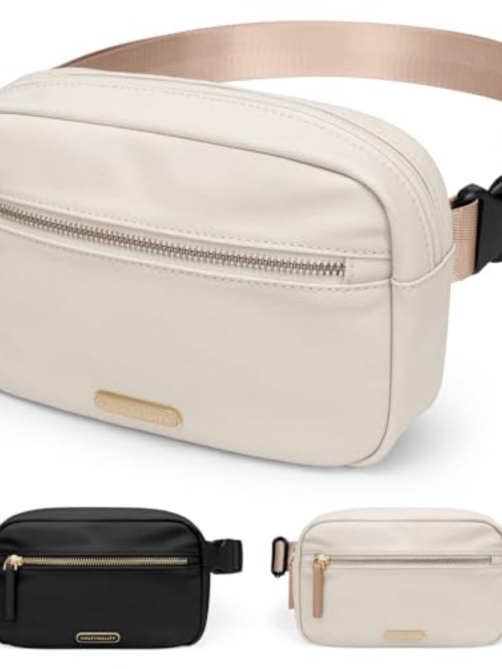 Water-Resistant Nylon Fanny Pack Crossbody Belt Bag with Adjustable Strap